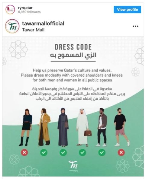 Codigo de vestimenta Qatar