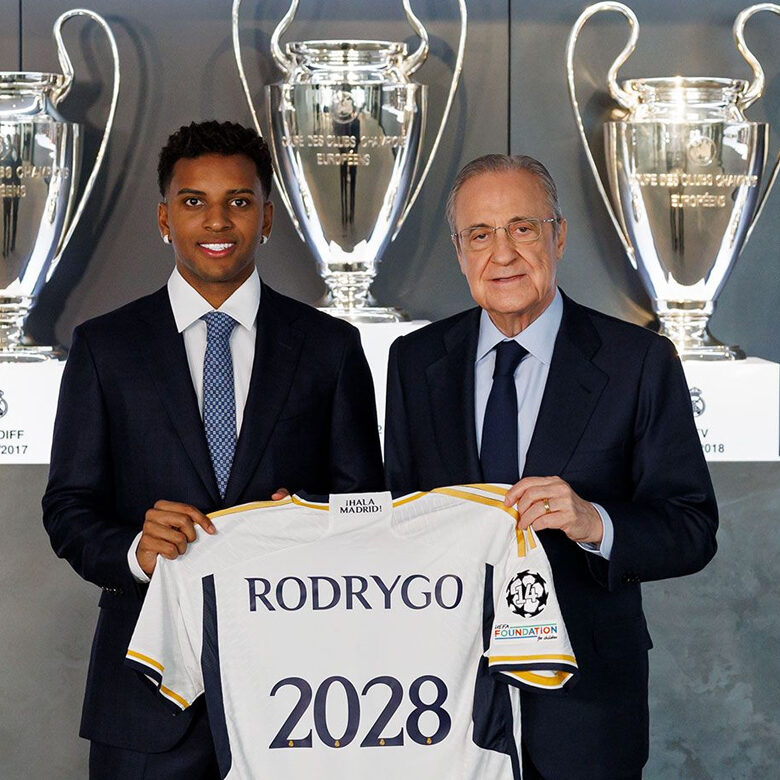 El Real Madrid C. F. y Rodrygo han llegado a un acuerdo para extender el contrato del jugador, asegurando su compromiso con el club hasta el 30 de junio de 2028