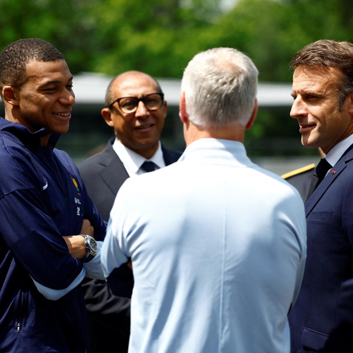 Mbappé y Macron