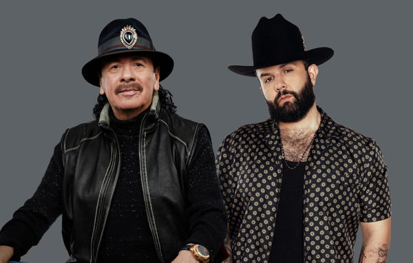 Carín León y Carlos Santana