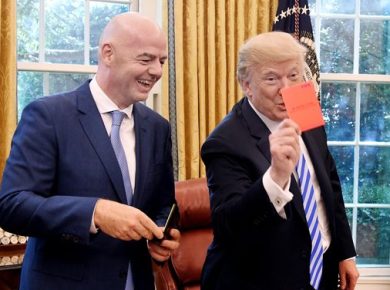Donald Trump y Gianni Infantino