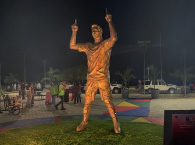 Estatua de Messi en Maracaibo
